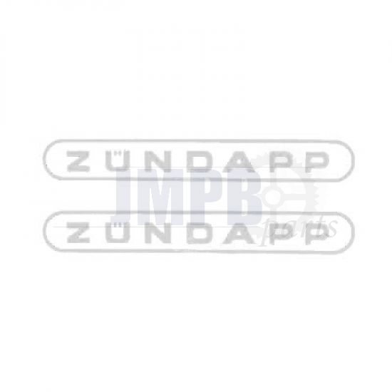 Stickerset Tank Zundapp Word White