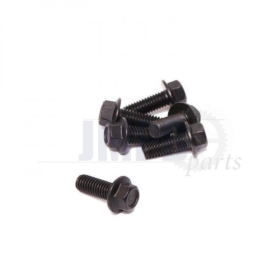 Flange bolt Black M6X15 Hex