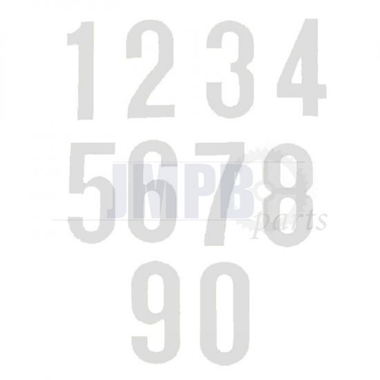 Number sticker White 15CM Number at choice