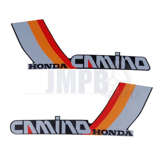 Stickerset Tank Honda Camino Red/Orange/Grey