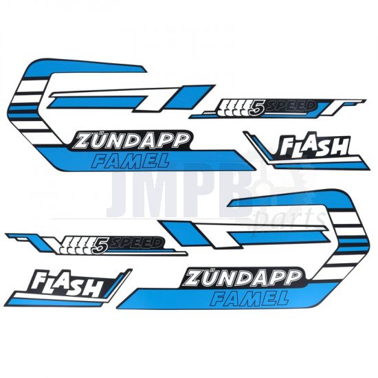 Stickerset Zundapp Famel Flash Blue/Black