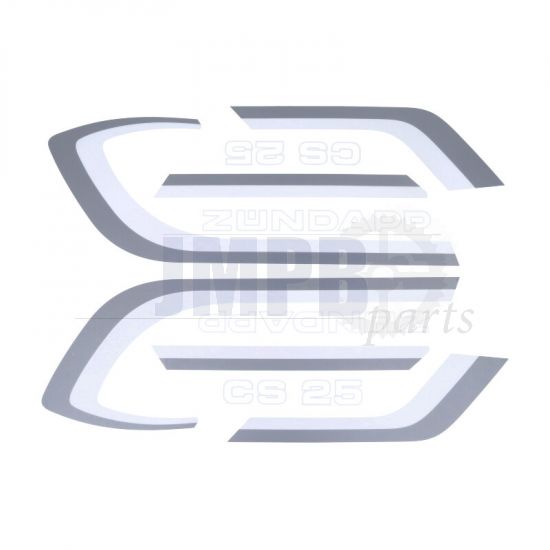 Stickerset Zundapp CS25 Grey/White