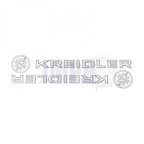 Tank stickerset Kreidler + Logo White/Black