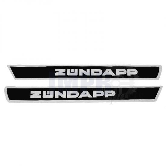 Tank stickerset Zundapp White band - 42.5CM