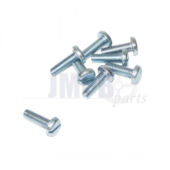 Pan Cylinder head screw Slotted Galvanized M6X16 Din 85