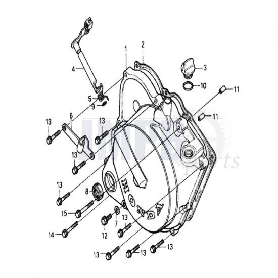 Clutch lid Honda MT50