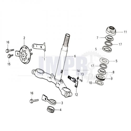 Fork plate / Steering head Honda MT50