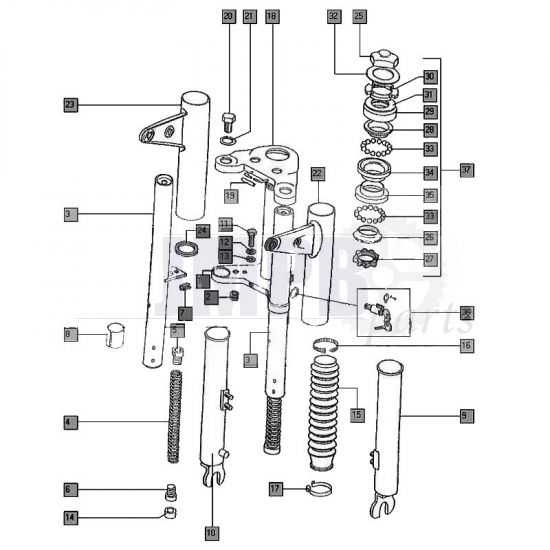 Front fork Tomos Flexer until 2006