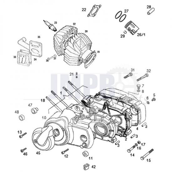 Crankcase / Cylinder Tomos Standard