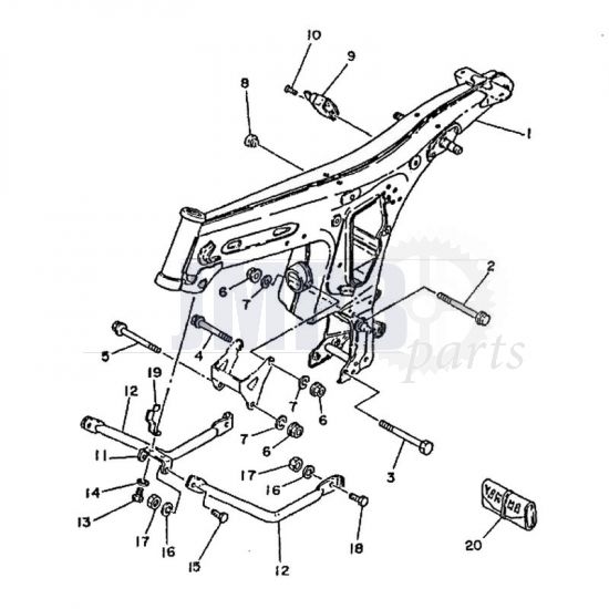 Frame Yamaha FS1 2RU