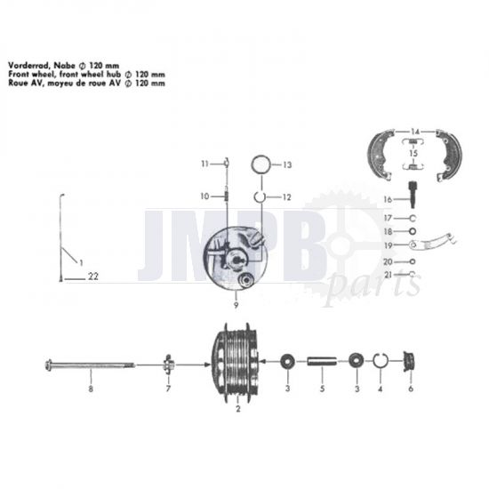 Front Wheel hub Zundapp 517